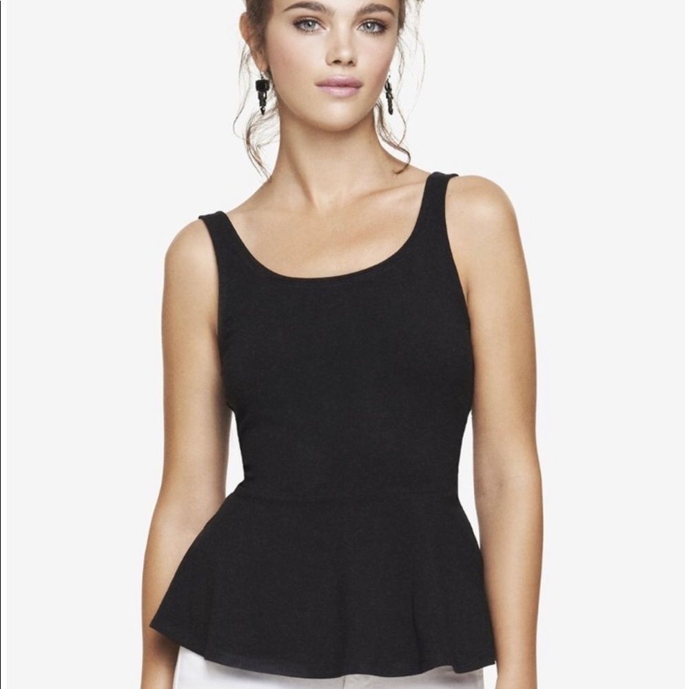Express Black Peplum Tank Top
